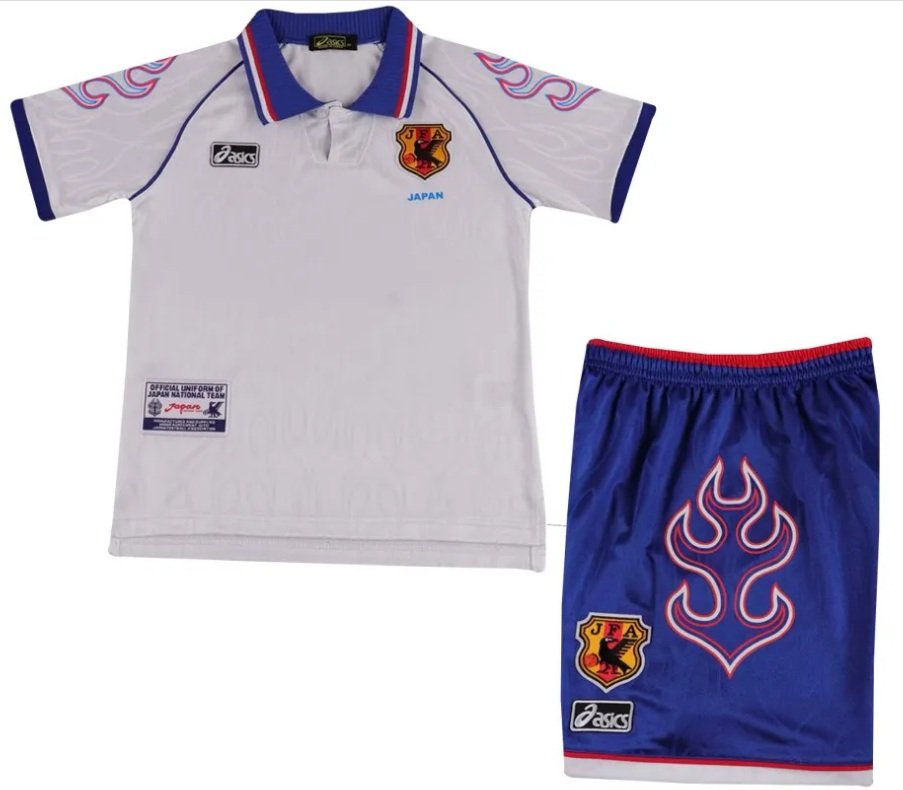 Kit infantil II Seleção do Japão 1998 Asics retro